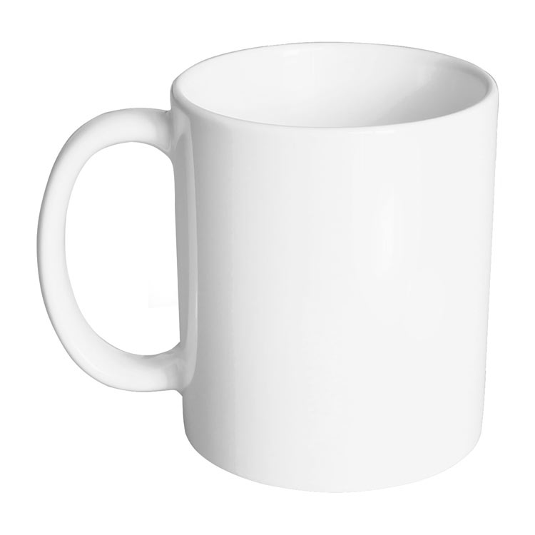 ماگ سفید وارداتی دسته ساده با چاپ طرح دلخواه